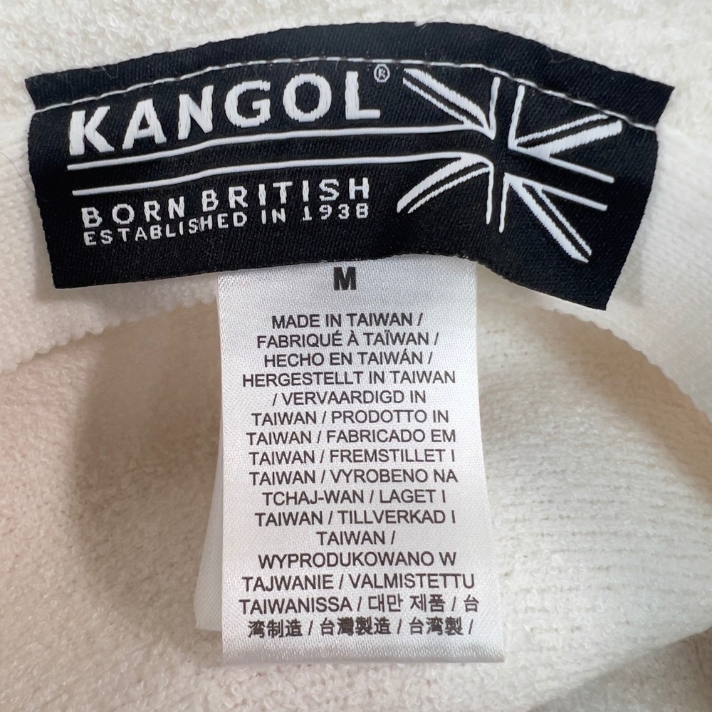 Kangol Bermuda Bucket Hat Mens M White Textured Streetwear Retro 80s 90s Hip Hop - Picture 6 of 12